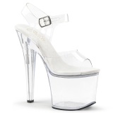 Transparente 18 cm Pleaser RADIANT-708 Zapatos Tacn Aguja Plataforma