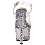 Transparente 18 cm STARDANCE-708 Strass Plataforma Tacn Alto