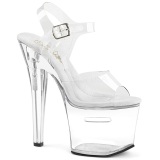 Transparente 18 cm TIPJAR-708RAD sandalias stripper con plataforma