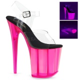 Transparente 20 cm FLAMINGO-808UVT Sandalias Mujer Plataforma Neon