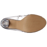 Transparente Cristal 10,5 cm CLEARLY-420 Zapato Saln para Fiesta con Tacn