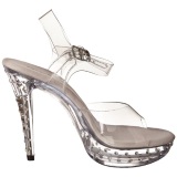 Transparente Strass 13 cm COCKTAIL-508SDT Acrilico Zapatos Tacn Alto