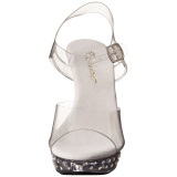 Transparente Strass 13 cm COCKTAIL-508SDT Acrilico Zapatos Tacn Alto