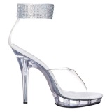 Transparente Strass 13 cm LIP-142 Acrilico Plataforma Zapatos Tacn Alto