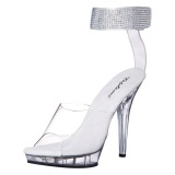 Transparente Strass 13 cm LIP-142 Acrilico Plataforma Zapatos Tacn Alto