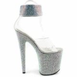 Transparente Strass 20 cm BEJEWELED-812RS Plataforma Zapatos Tacn Alto