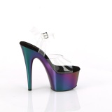 Transparentes 18 cm ADORE-708HT Purpura plataforma sandalias tacn alto