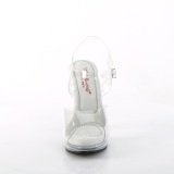 Transparentes sandalias Fabulicious con plataforma 12,5 cm GLORY-508