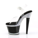 Transparentes sandalias pleaser con plataforma 18 cm SPECTATOR-708RS