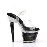 Transparentes sandalias pleaser con plataforma 18 cm SPECTATOR-708RS