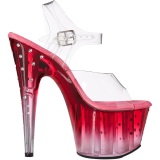 Transparentes sandalias pleaser con plataforma 18 cm STARDUST-708T