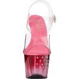 Transparentes sandalias pleaser con plataforma 18 cm STARDUST-708T