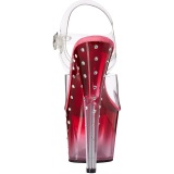 Transparentes sandalias pleaser con plataforma 18 cm STARDUST-708T