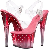 Transparentes sandalias pleaser con plataforma 18 cm STARDUST-708T