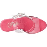 Transparentes sandalias pleaser con plataforma 18 cm STARDUST-708T