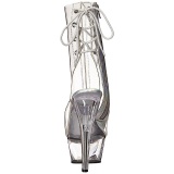 Traslucido 15 cm KISS-1018C botines con suela plataforma mujer