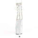 Traslucido 18 cm BEJEWELED-1018C-2RS botines con plataforma strass