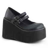 Vegano 11,5 cm DemoniaCult KERA-08 zapatos de saln mary jane plataforma