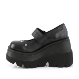 Vegano 11,5 cm SHAKER-23 demoniacult zapatos alternativo plataforma negro