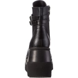 Vegano 11,5 cm SHAKER-52 botines cua alta plataforma negro