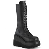 Vegano 11,5 cm SHAKER-72 gticos botas de cordones mujer plataforma negro