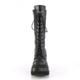 Vegano 11,5 cm SHAKER-72 gticos botas de cordones mujer plataforma negro