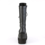 Vegano 11,5 cm SHAKER-72 gticos botas de cordones mujer plataforma negro