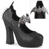 Vegano 13 cm DEMON-18 gothic zapatos de saln con plataforma escondida