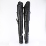 Vegano 13 cm SEDUCE-3080 botas altas para hombres y drag queens negros