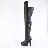 Vegano 13 cm SEDUCE-3080 botas altas para hombres y drag queens negros