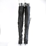 Vegano 13 cm SEDUCE-3082 botas altas para hombres y drag queens negros