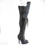 Vegano 13 cm SEDUCE-3082 botas altas para hombres y drag queens negros