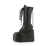 Vegano 14 cm SWING-150 mujeres plataforma botas hasta la pantorrilla con cordones