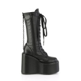 Vegano 14 cm SWING-150 mujeres plataforma botas hasta la pantorrilla con cordones