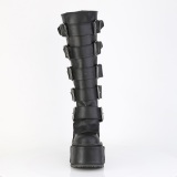 Vegano 14 cm TRANS plataforma botas hasta la rodilla mujer con hebilla