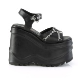 Vegano 15 cm DemoniaCult WAVE-09 lolita zapatos sandalias con cua alta plataforma