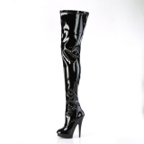 Vegano 15 cm SULTRY-4000 Negro botas altas tacn