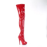 Vegano 15 cm SULTRY-4000 Rojo botas altas tacn