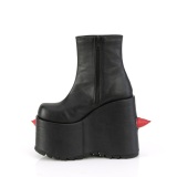 Vegano 18 cm SLAY-77-2 DemoniaCult botines alternativo plataforma negro