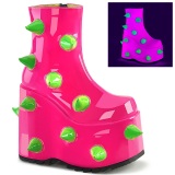 Vegano 18 cm SLAY-77 demoniacult botines alternativo plataforma neon