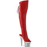 Vegano 18 cm SPECTATOR-3019 Rojo botas altas tacn