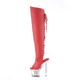 Vegano 18 cm SPECTATOR-3019 Rojo botas altas tacn