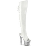 Vegano 18 cm SPECTATOR-3019 botas altas tacn blancos