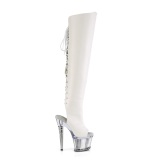 Vegano 18 cm SPECTATOR-3019 botas altas tacn blancos