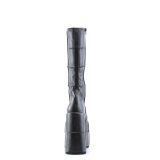 Vegano 18 cm extremo plataforma botas hasta la rodilla hombre negro