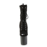 Vegano 19 cm ENCHANT-1041FS botines de tacn punta abierta negro