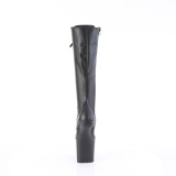 Vegano 20 cm CRAZE-2023 Heelless plataforma botas pony negro