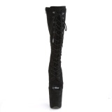 Vegano 20 cm FLAMINGO-2051FS botas de plataforma y punta abierta negro