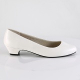 Vegano 3 cm GWEN-01 zapatos de saln para hombres y drag queens blanco