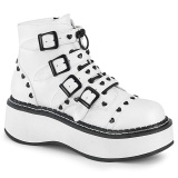 Vegano 5 cm DemoniaCult EMILY-315 botines gticos con hebillas